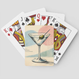 Mid Century Modern Martini Pastel Minimalist Art トランプ