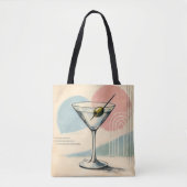 Mid Century Modern Martini Pastel Minimalist Art トートバッグ (正面)