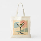 Mid Century Modern Martini Pastel Minimalist Art トートバッグ (裏面)