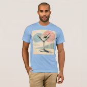 Mid Century Modern Martini Pastel Minimalist Art Tシャツ (正面フル)