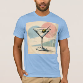 Mid Century Modern Martini Pastel Minimalist Art Tシャツ