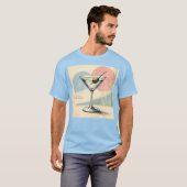 Mid Century Modern Martini Pastel Minimalist Art Tシャツ (正面フル)