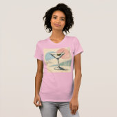 Mid Century Modern Martini Pastel Minimalist Art Tシャツ (正面フル)