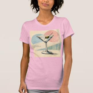 Mid Century Modern Martini Pastel Minimalist Art Tシャツ