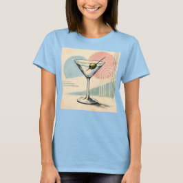 Mid Century Modern Martini Pastel Minimalist Art Tシャツ