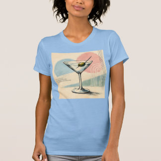 Mid Century Modern Martini Pastel Minimalist Art Tシャツ