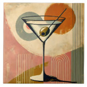 Mid Century Modern Minimalist Art Martini タイル (正面)