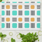 Mid Century Modern Minimalist Squares Lines キッチンタオル (折り畳み)