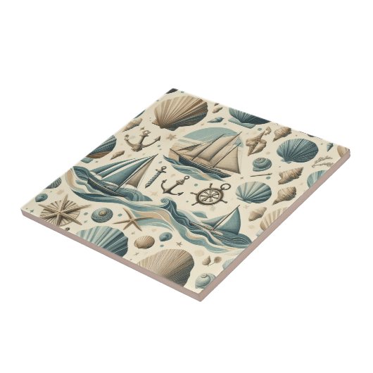 Mid Century Modern Nautical Ships タイル (側面)