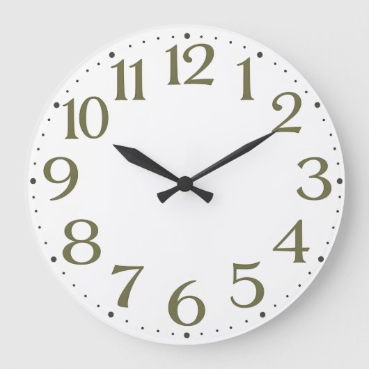 Mid-Century Modern Numeral ラージ壁時計 (正面)