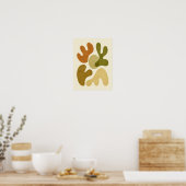 Mid Century Modern Organic Abstraction ポスター (キッチン)