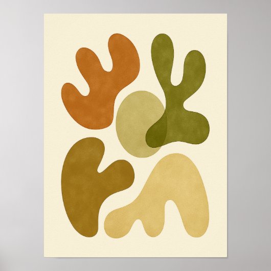 Mid Century Modern Organic Abstraction ポスター (正面)
