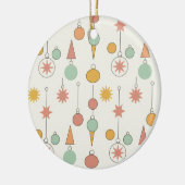 Mid-Century Modern Pastel Geometric Pattern Decor セラミックオーナメント (左)