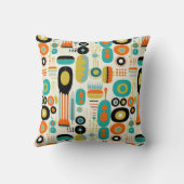 Mid Century Modern Pattern Colorful RETRO  クッション (裏面)