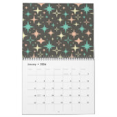 Mid Century Modern Patterns #1 Original Art Retro カレンダー (1月 2026)