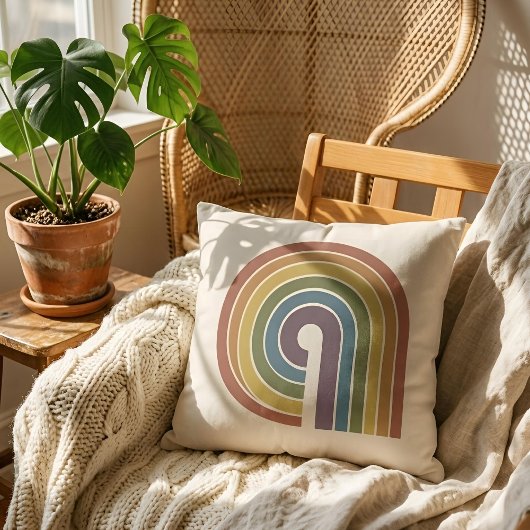 Mid-Century Modern Pride Square Throw クッション
