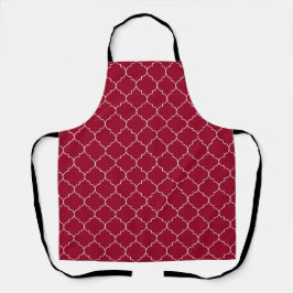Mid-Century Modern Red Quatrafoil Apron エプロン