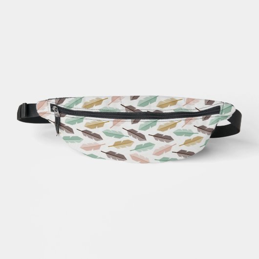 Mid-Century Modern Retro Feathers Fanny Pack ファニーパック (正面)