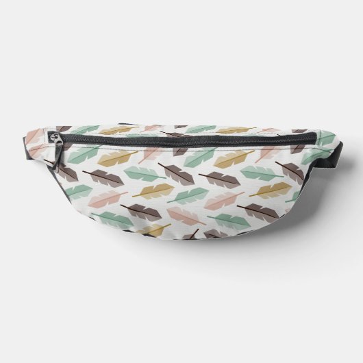 Mid-Century Modern Retro Feathers Fanny Pack ファニーパック (レイダウン)