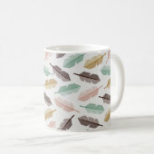 Mid-Century Modern Retro Feathers Mug コーヒーマグカップ (正面右)