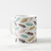 Mid-Century Modern Retro Feathers Mug コーヒーマグカップ (正面左)