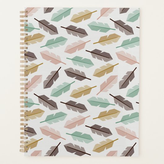 Mid-Century Modern Retro Feathers Planner プランナー手帳 (正面)