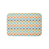 Mid-Century Modern Retro Geometric Circles Pattern バスマット (正面)