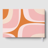 Mid Century Modern Retro Groove Pink and Orange ゲストブック (裏面)