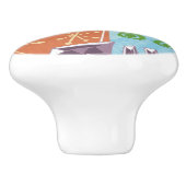 Mid Century Modern Retro Oats Ceramic Knob セラミックノブ (側面)