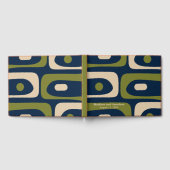 Mid Century Modern Retro Piquet Personalized ゲストブック (全面)