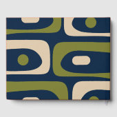 Mid Century Modern Retro Piquet Personalized ゲストブック (裏面)