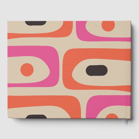 Mid Century Modern Retro Piquet Personalized ゲストブック (裏面)
