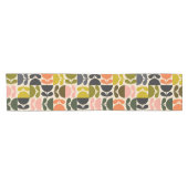 Mid‑century modern- Retro Scandinavian Flowers ショートテーブルランナー (横)