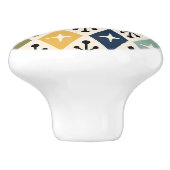 Mid Century Modern Retro Starburst Pattern セラミックノブ (側面)