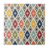 Mid Century Modern Retro Starburst Pattern タイル (正面)