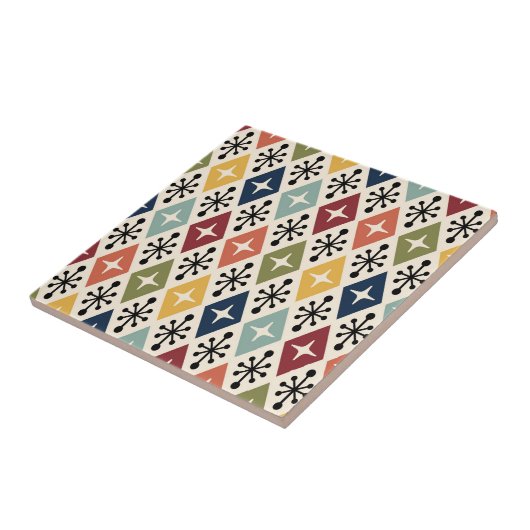 Mid Century Modern Retro Starburst Pattern タイル (側面)