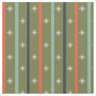 Mid-Century Modern Retro Stripe Pattern ファブリック