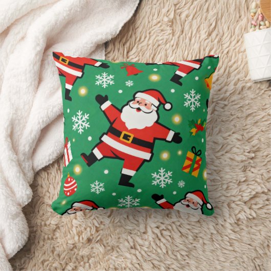 Mid Century Modern Santa クッション (ブランケット)