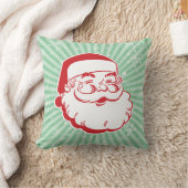 Mid-Century Modern Santa Throw Pillow クッション (ブランケット)