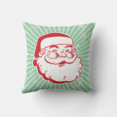 Mid-Century Modern Santa Throw Pillow クッション (裏面)