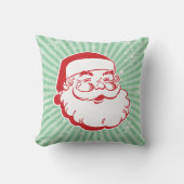 Mid-Century Modern Santa Throw Pillow クッション (正面)