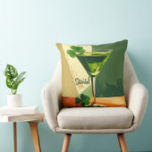 Mid Century Modern Shamrock Martini Sláinte!  クッション (椅子)