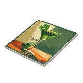 Mid Century Modern Shamrock Martini Sláinte! タイル (側面)