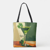 Mid Century Modern Shamrock Martini Sláinte!  トートバッグ (裏面)