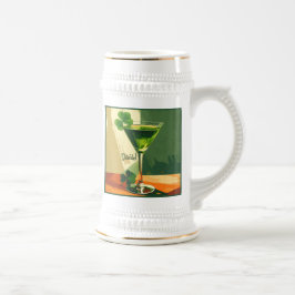 Mid Century Modern Shamrock Martini Sláinte!  ビールジョッキ