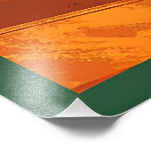 Mid Century Modern Shamrock Martini Sláinte! フォトプリント (角)