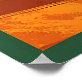 Mid Century Modern Shamrock Martini Sláinte!  ポスター (角)