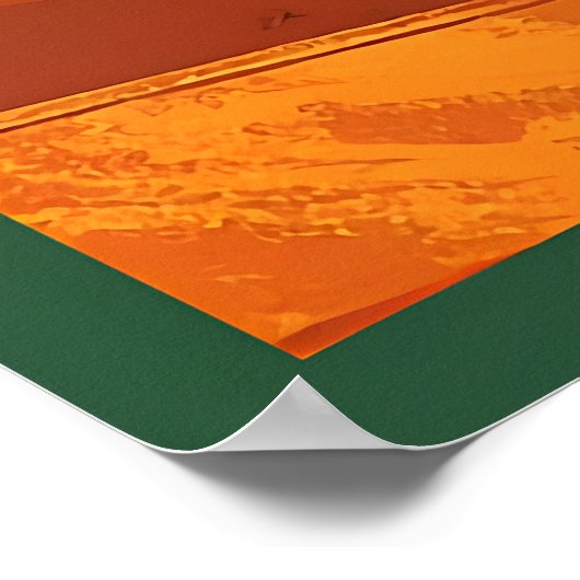 Mid Century Modern Shamrock Martini Sláinte!  ポスター (角)