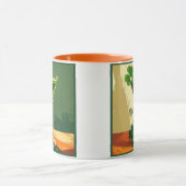 Mid Century Modern Shamrock Martini Sláinte!  マグカップ (中央)