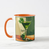 Mid Century Modern Shamrock Martini Sláinte!  マグカップ (左)